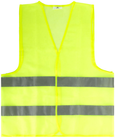 Yellow signal vest, 2 horizontal stripes, 60 gr., size XL
