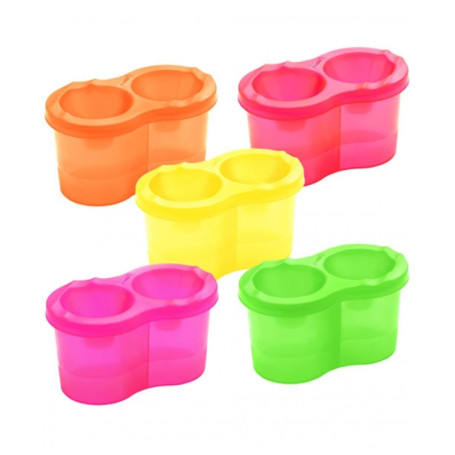 Стакан-непроливайка СТАММ "Creative", двойной, ассорти