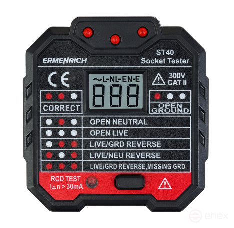 Тестер розеток Ermenrich Zing ST40