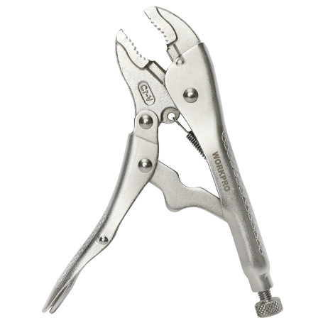 Locking pliers with curved clips 250mm CR-V prof WP231059 WORKPRO