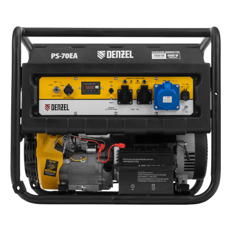 Gasoline generator PS 70 EA, 7.0 kW, 230 V, 25 l, automation connector, electric starter Denzel