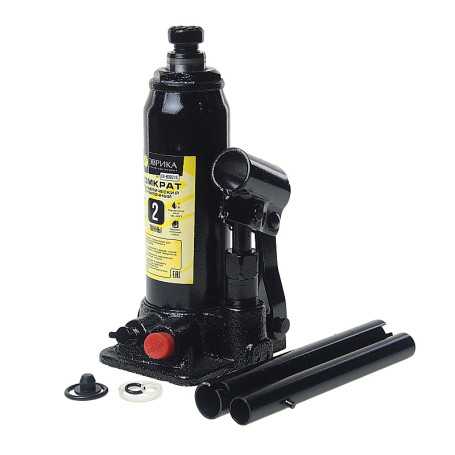 Hydraulic jack ER-80021S bottle with 2t valve, repair kit (lifting height 180-345mm) in EUREKA case /1/5