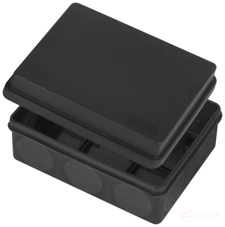 Soldering box ERA KOR-150-110-70- 11g-2MP-B two-component HF UV resistant 150x110x70mm Black Direct mounting IP67
