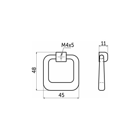 Handle metal button metal BUTTON chrome AKS