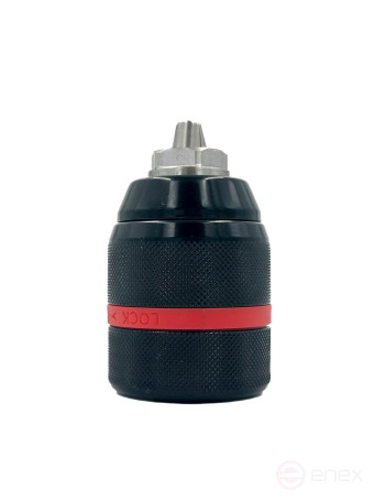 Патрон Skole для дрели цельнометалический с фиксатором оснастки 13 мм PT3-20130H