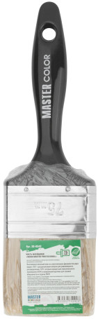 Кисть флейцевая "Wood Master", микс из 3-х видов щетины/филамента, 75х21х64 мм