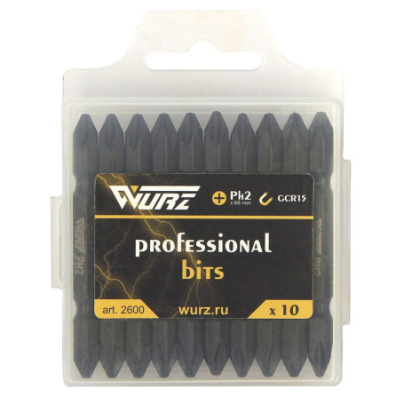 Бита двусторонняя магнитная PH2/PZ2 х 65мм 10шт.