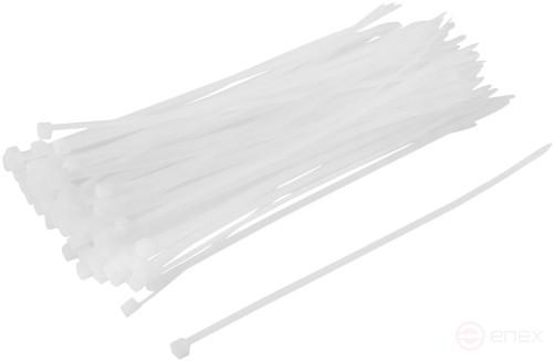 Хомуты нейлоновые для проводов, белые 100 шт., 2,5х150 мм