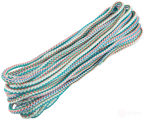 Веревка вязаная полипропиленовая, 8 мм х 20 м, р/н= 300 кгс