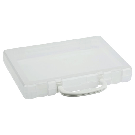Briefcase 1 compartment STAMM, A4, 275*365*50mm, snap-on, transparent