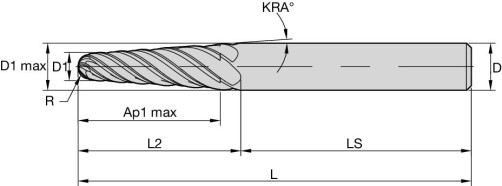 Milling cutter UJBE1000A6BP KCSM15