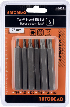 Набор звездочек 6шт.TORX (75мм.блистер) (АвтоDело) 40632