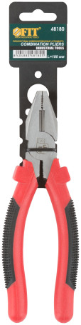 Combined pliers "Standard" red and black plastic handles, polished steel 180 mm
