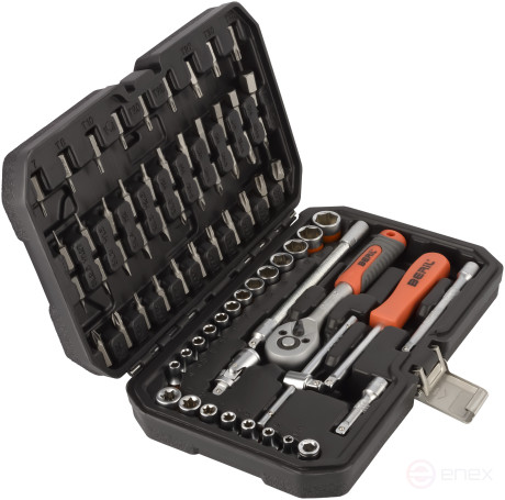 Set of socket heads 70pr. 1/4 DR BERIL