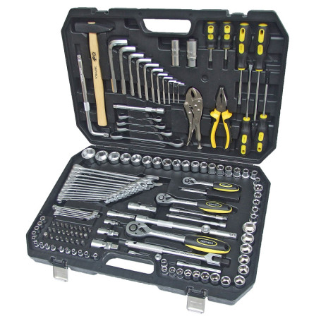 Набор инструмента ER-80142 1/4"&3/8"&1/2"DR 6-гранный 142 предмета  ЭВРИКА 1/2