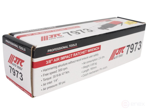 Ключ трещотка пневматический 3/8" 47Нм 90PSI 500об/мин. усиленная ударная JTC