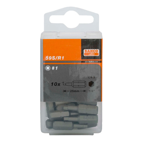 Bits for Robertson R2 screws, 25 mm