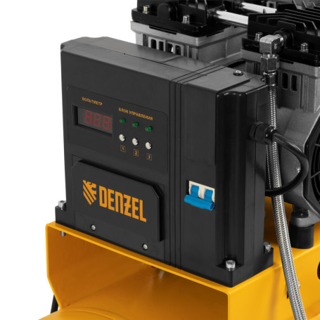 Oil-free compressor, low noise DLS 3300/100, 3300 W,3x1100, 100 l, 570 l/min ,control unit// Denzel