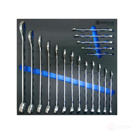 Набор гаечных комбинированных ключей 18 предметов, тип N7A-018, NORGAU