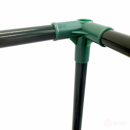 Connecting tee corner for greenhouse (10 pieces), green
