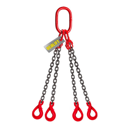 17t 2.5m OCALIFT 4CC Chain Sling T8 G80 with self-closing hooks