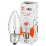Incandescent lamp ERA B-60-E27-230-CL 60W 230V candle transparent color box E27