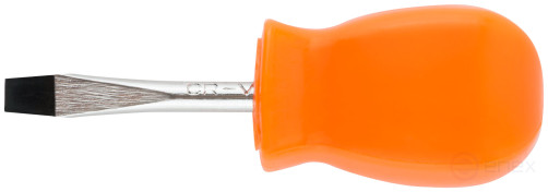 Отвертка "Эконом", CrV сталь, пластиковая оранжевая ручка 5х38 мм SL