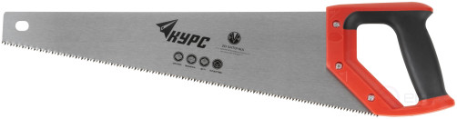 Wood hacksaw, 7 TRI medium tempered tooth, 2D sharpening, 450 mm rubberized plastic handle