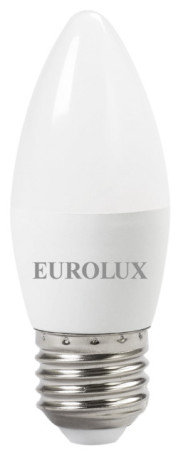 LED lamp EUROLUX LL-E-C37-6W-230-2.7K-E27