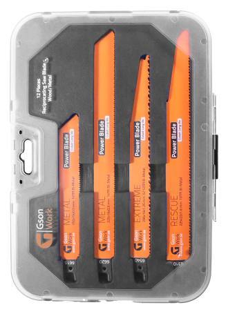 A set of blades for the Tigerblade reciprocating saw, 12 pcs
