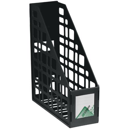 Лоток для бумаг вертикальный СТАММ, сборный, черный