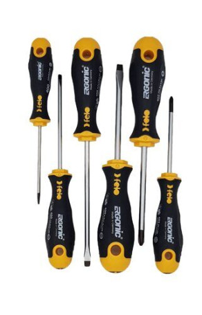 Felo Ergonic screwdriver set 6 pcs in a case 40020636