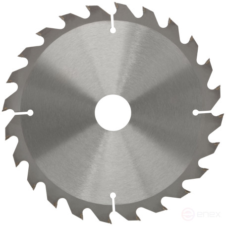 Circular saw blade for wood 185 x 30 x 24T + 2 rings: 30/20 and 20/16 mm