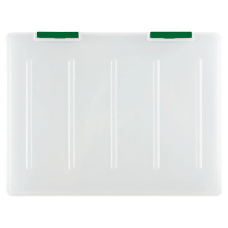 Document folder STAMM A4, 235*310*40mm, plastic, transparent, green latches