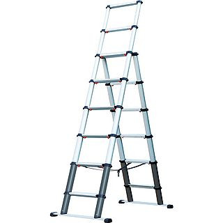 Telescopic ladder, aluminum 2.3 m