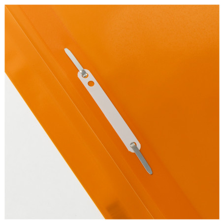 The folder is a plastic folder. STAMM A4, 180mkm, orange with an open top