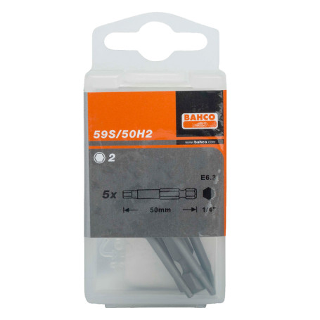 2 x Биты под винты с 6-гранником HEX6 50 мм 1/4