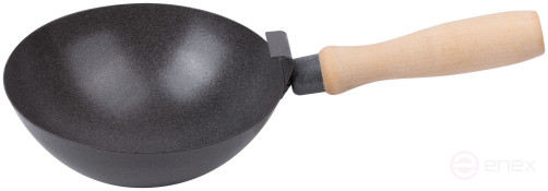 Construction bucket, wooden handle