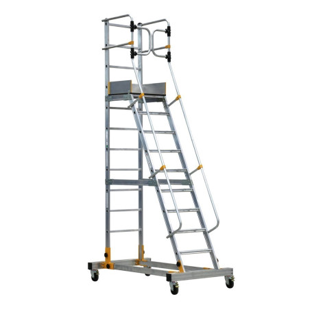 Warehouse ladder-platform of 10 steps