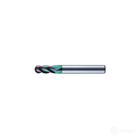 Spherical carbide milling cutter D16x40x130x16 Z4 TiSiN-HP