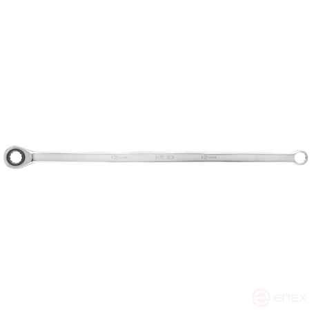 Double cap wrench, with ratchet mechanism, long, 8 mm