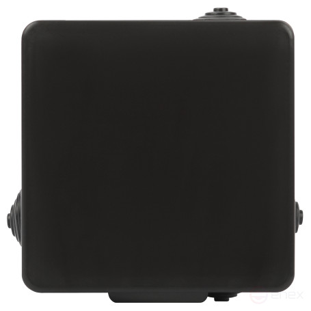 Soldering box ERA KOR-100-100-50- 8g-B open installation black 100x100x50mm with 8 vx hermetic leads. IP54