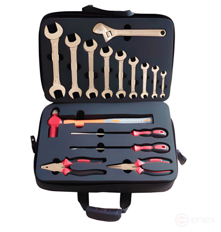 Explosion-proof tool kit (15 items) AlCu No. F-15, HORTZ