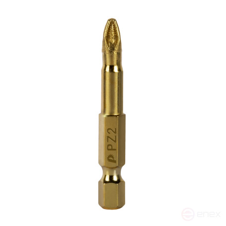 Бита отверточная ПРАКТИКА "Эксперт-Алмаз" PZ-2 х 50мм Tin (1шт), блистер (776-676)