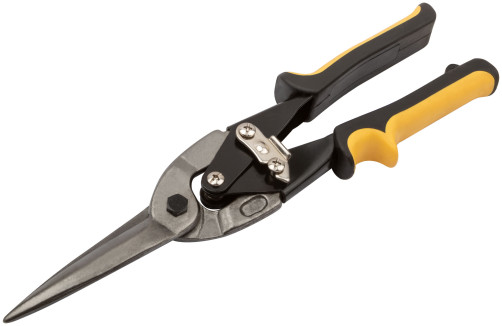 Metal scissors elongated CrV, rubberized handles, straight 290 mm