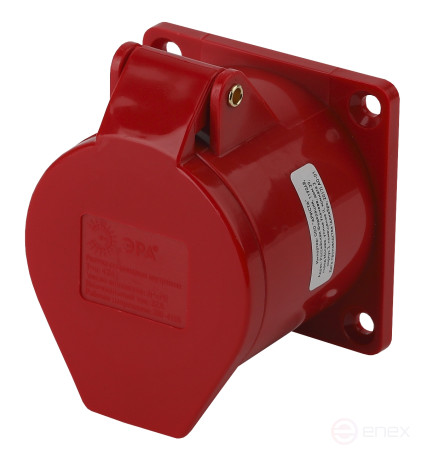 ERA socket R(IN)-32-3P-PE-IP44 fixed internal 424 3P+PE 32A 380V IP44