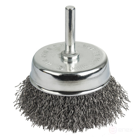 Кордщетка для дрели чашеобразная мягкая ПРАКТИКА 75 мм, хвост 6 мм (032-584)