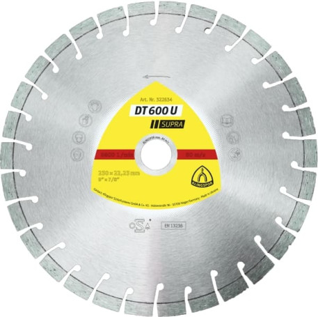 Diamond cutting wheel DT 600 U Supra, 100 x 16