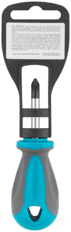 Screwdriver, CrV steel, rubberized handle PH2 x 38 mm