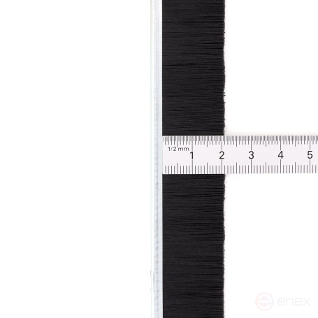 Strip brush linear sealer 2500*25*4 , pile height 21 mm PPL black 0.20 (EB-1107)